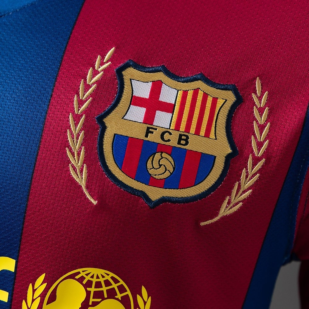 Player Version Retro Barcelona Jersey 2007-08 Home Football Kit Player Version