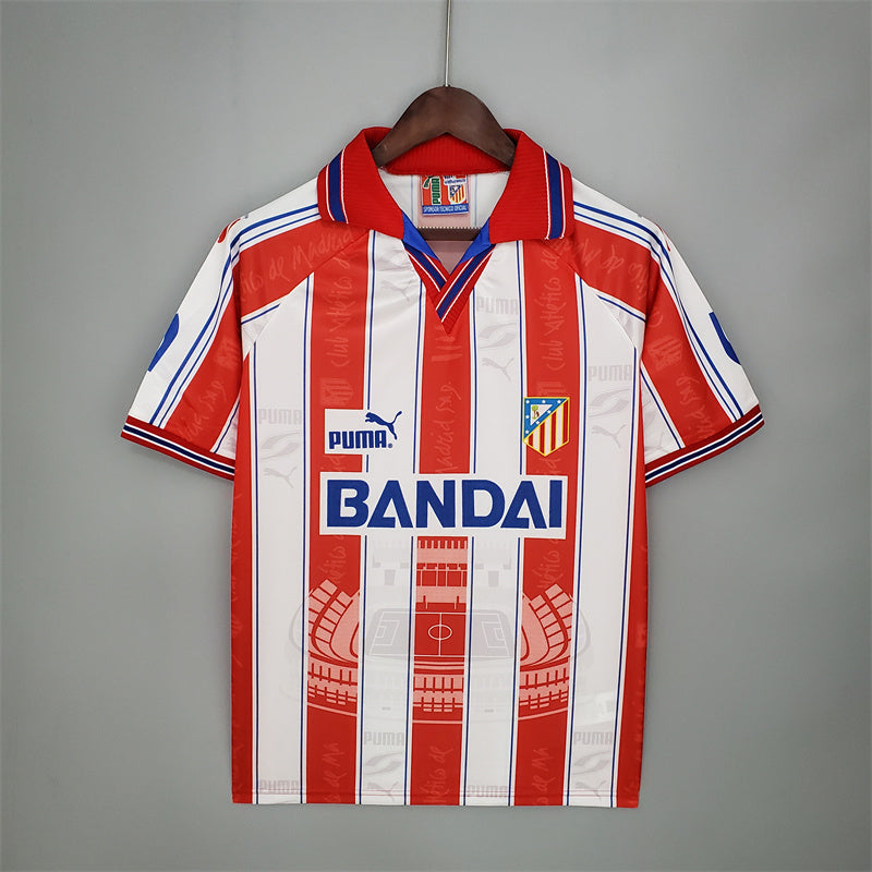 Atletico Madrid Jersey Home Kit 1996/97 Retro Football Team Soccer Shirt