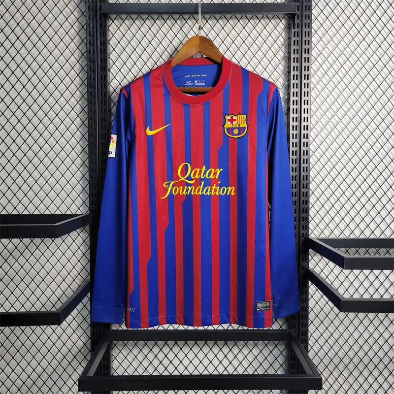 Barcelona Jersey Home Kit 2011 2012 Retro Long Sleeves