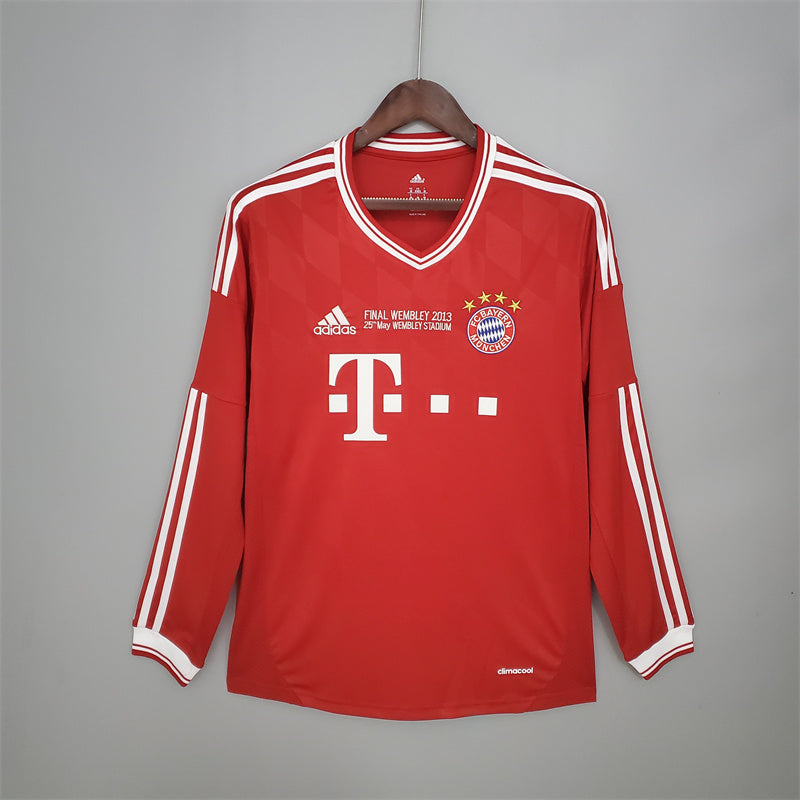 Bayern Munich Jersey Home Kit 2013/14 Retro Long Sleeves Football Team Soccer Shirt