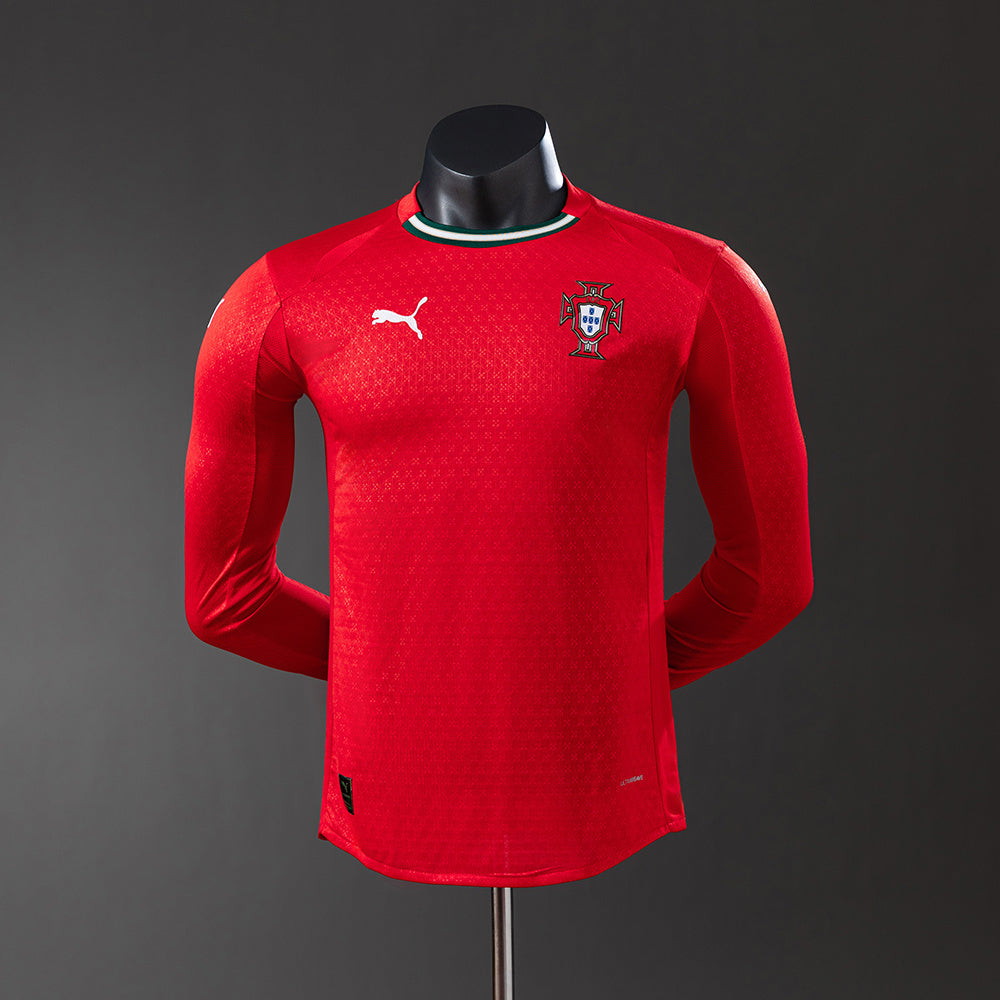 Player Version Portugal Jersey 2025/26 Home Football Kit Long Sleeves Player Version