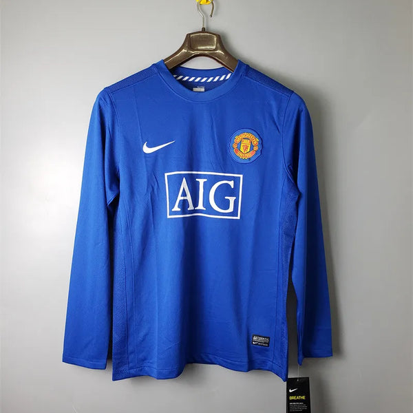 Retro Manchester United Jersey 2008-09 Third Long Sleeves Football Kit Soccer Shirt
