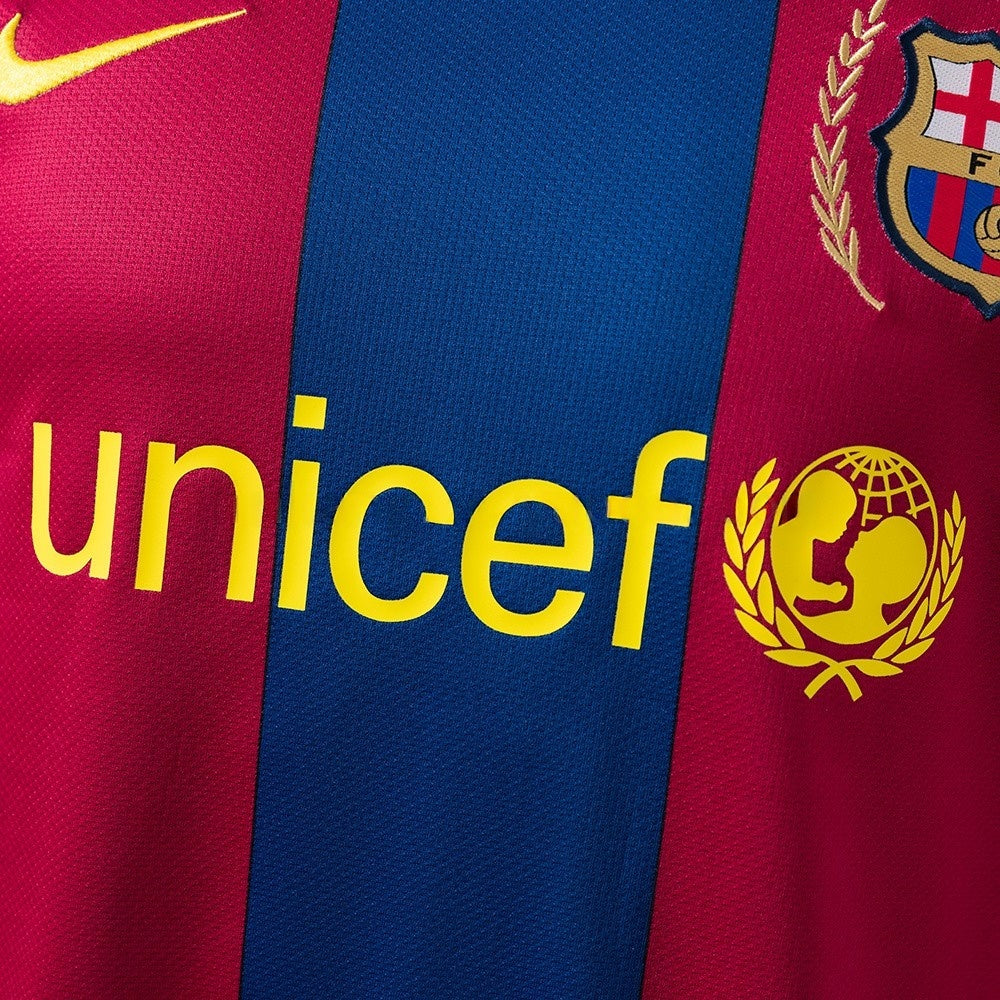 Player Version Retro Barcelona Jersey 2007-08 Home Football Kit Player Version