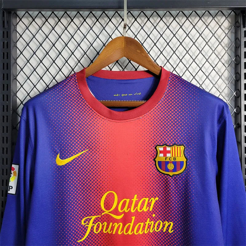 Barcelona Jersey Home Kit 2012 2013 Retro Long Sleeves