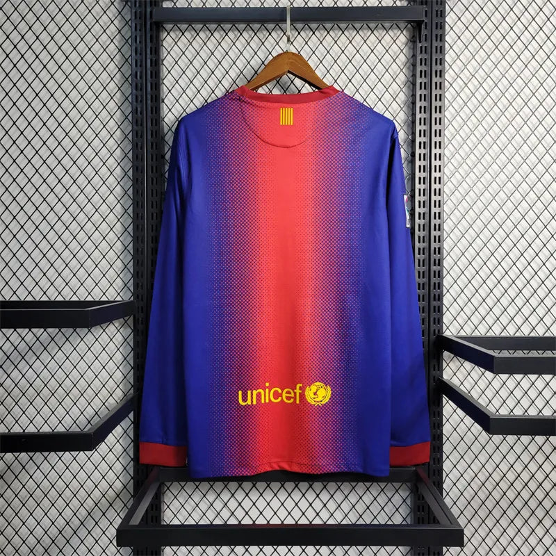 Barcelona Jersey Home Kit 2012 2013 Retro Long Sleeves