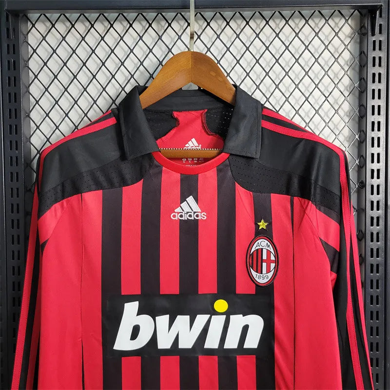 AC Milan Jersey Home Kit 07/08 Long Sleeves Retro Football Kit