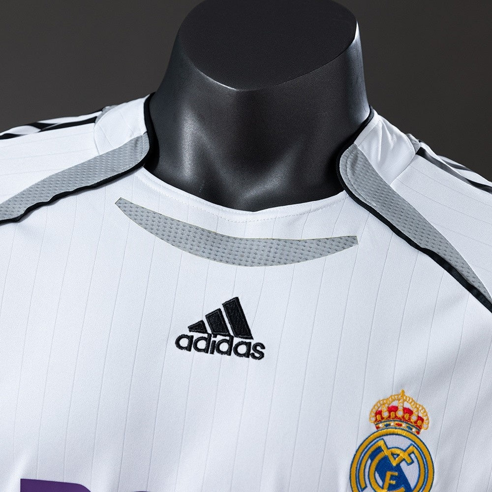 Player Version Real Madrid Jersey 2006-07 Home Retro Football Kit Player Version
