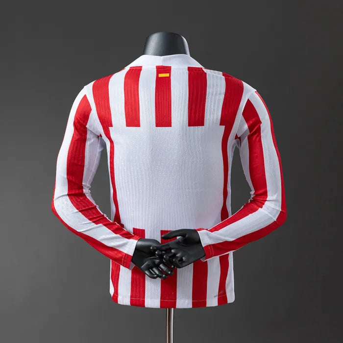 Player Version Atletico Madrid Jersey 25/26 Home Long Sleeves Football Kit Player Version