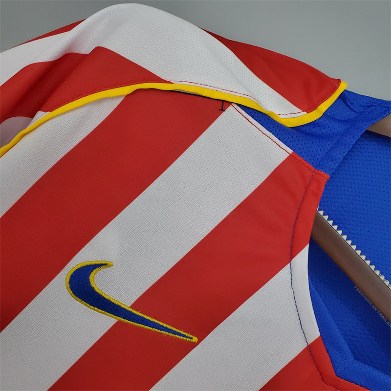 Atletico Madrid Jersey Home Kit 2004/05 Retro Football Team Soccer Shirt