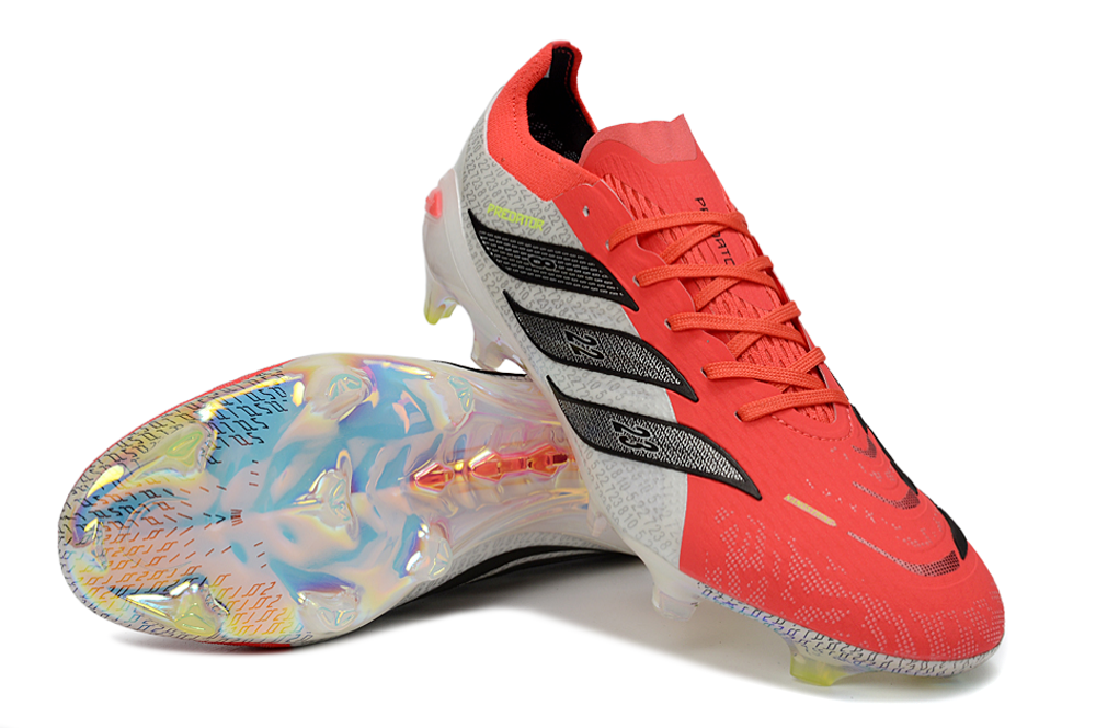 Predator Elite Cleats Without Tongue Red and White #13