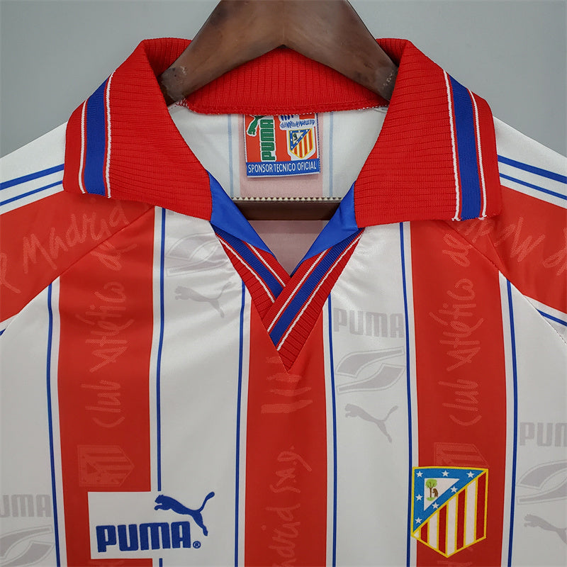 Atletico Madrid Jersey Home Kit 1996/97 Retro Football Team Soccer Shirt