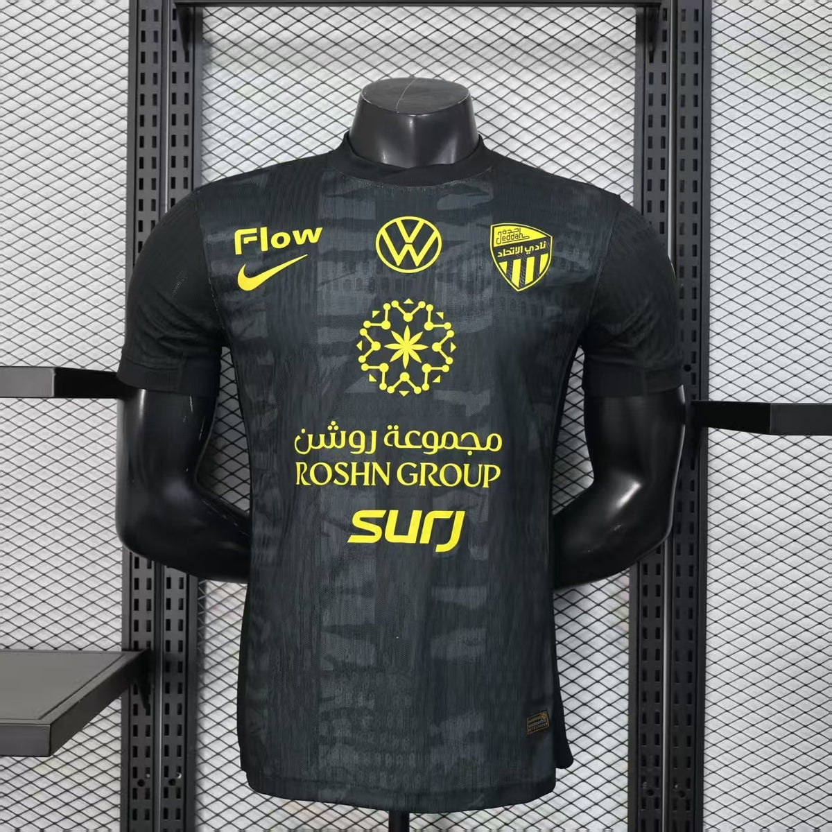 Player Version Al-ittihad Jeddah Jersey 25/26 Black Football Kit Soccer Jersey