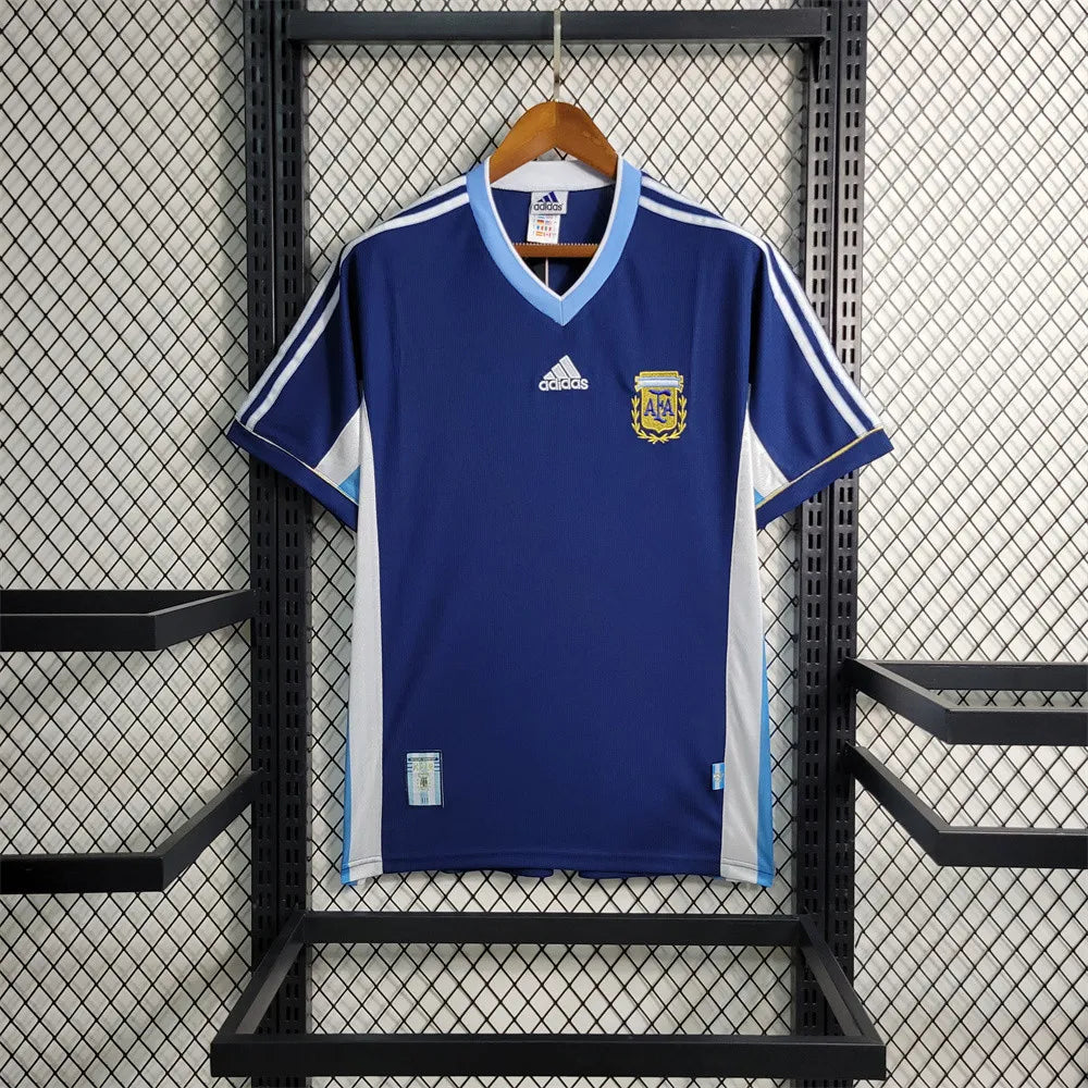 Argentina Retro Jersey 1998 Away Football Jersey Soccer Shirt