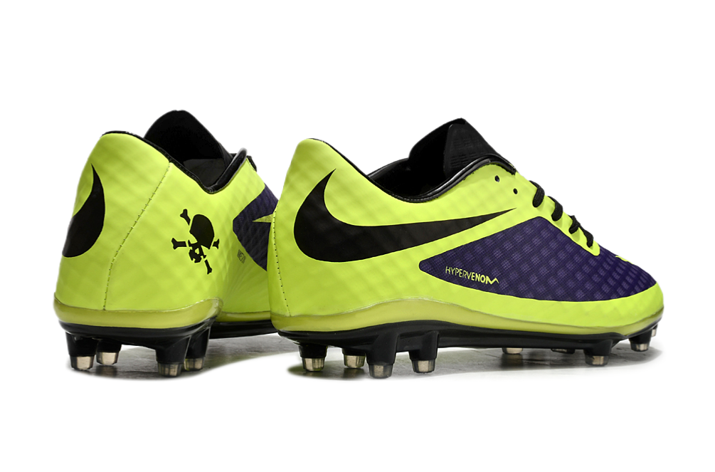 Nike Hypervenom Phantom Elite Cleats Neon and Blue #5