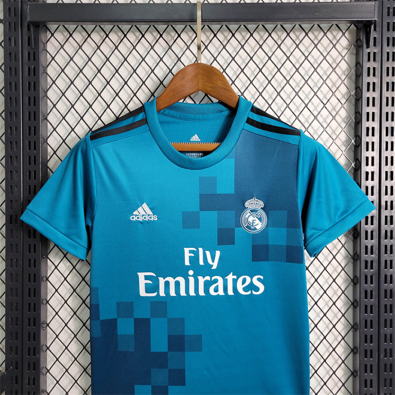 Retro Real Madrid Third Kit 17/18 Kids Football Jersey