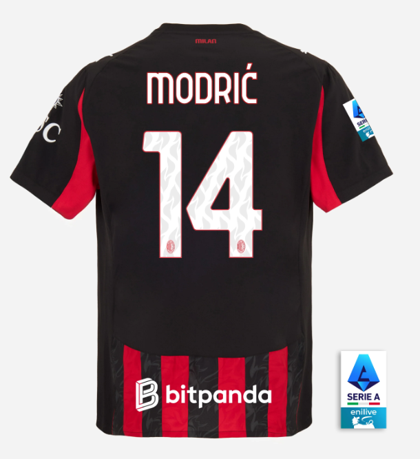 Player Version Luka Modrić 14 Player Version AC Milan Jersey 25/26 Home Football Kit Soccer Jersey