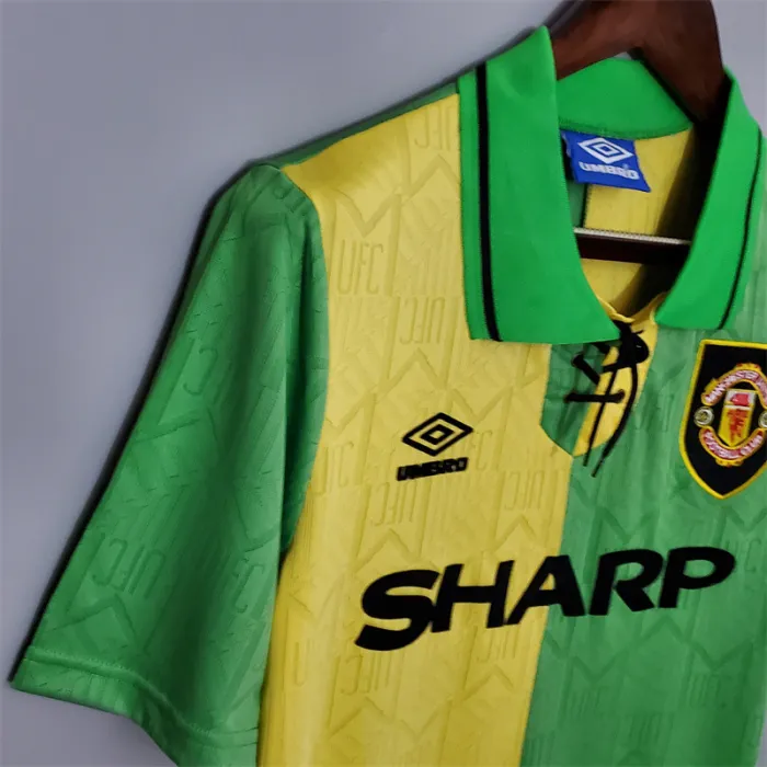 Manchester United Jersey Away Kit 1992/93 Retro Football Team Soccer Shirt