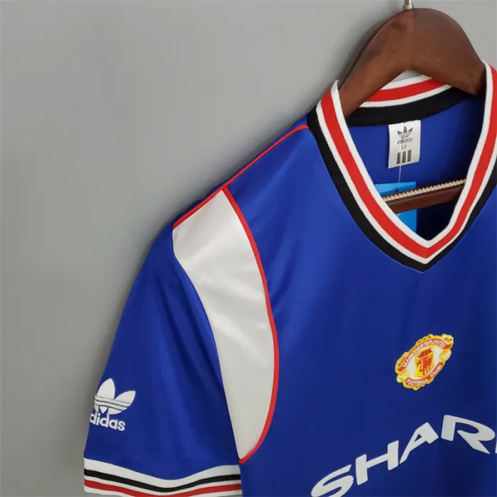 Manchester United Jersey Third Kit 1985/86 Retro Football Team Soccer Shirt