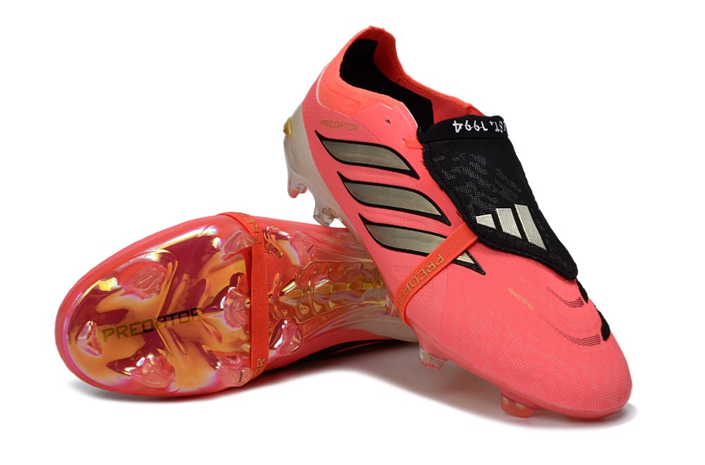 Predator Elite Cleats With Tongue Pink and Gold #3