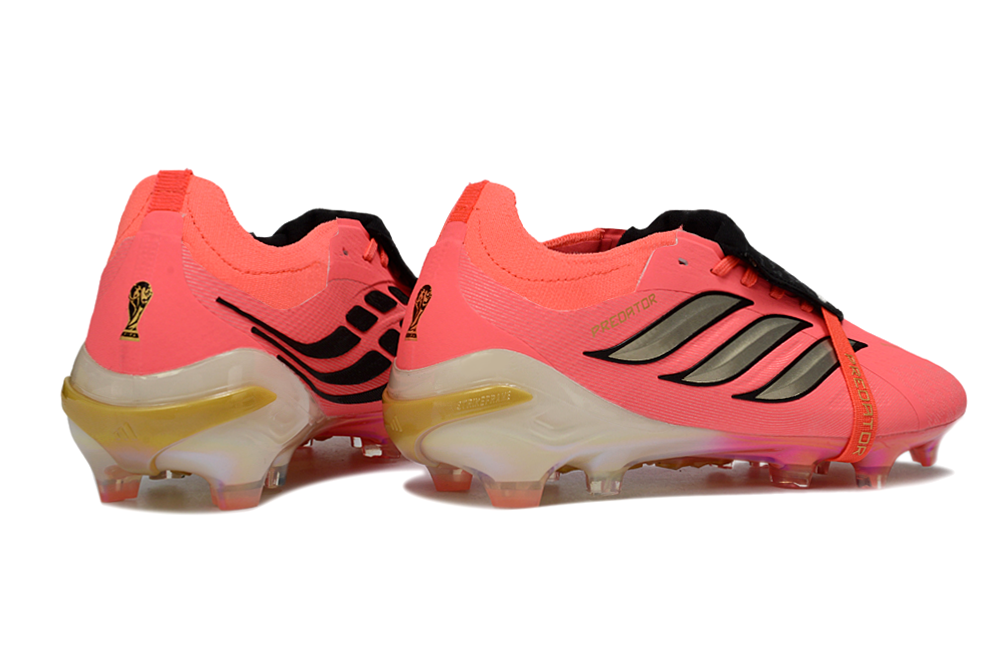 Predator Elite Cleats With Tongue Pink and Gold #3