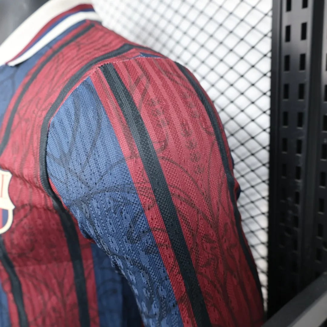 Player Version Barcelona Jersey Commemorative 25/26 Football Kit Long Sleeves Soccer Jersey