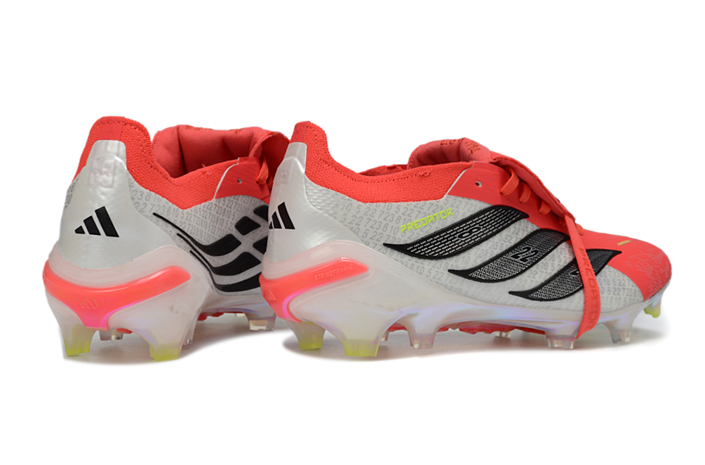 Predator Elite Cleats With Tongue Red and White #12