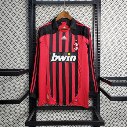 AC Milan Jersey Home Kit 07/08 Long Sleeves Retro Football Kit