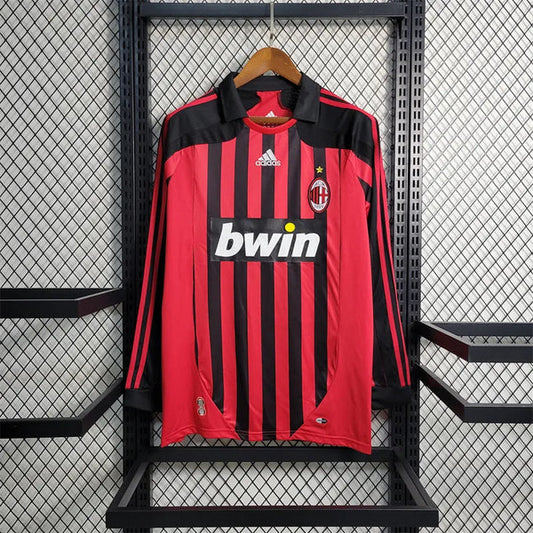AC Milan Jersey Home Kit 07/08 Long Sleeves Retro Football Kit