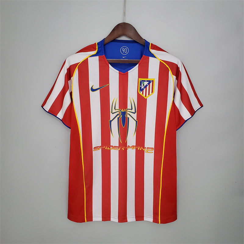 Atletico Madrid Jersey Home Kit 2004/05 Retro Football Team Soccer Shirt