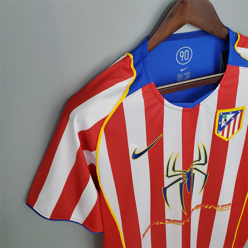 Atletico Madrid Jersey Home Kit 2004/05 Retro Football Team Soccer Shirt