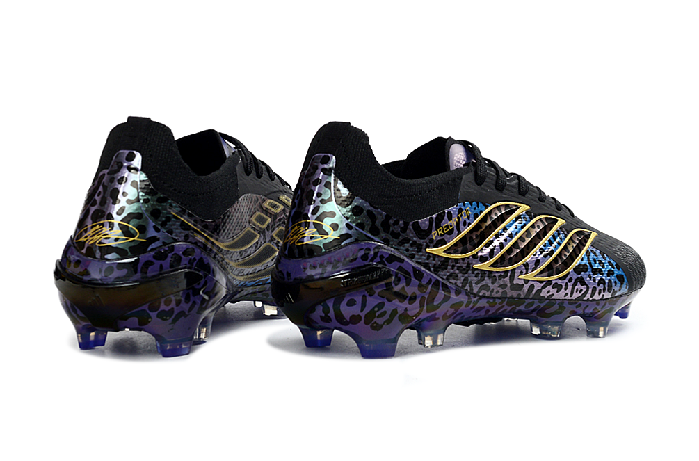 Predator Elite Cleats Without Tongue Purple and Black #15