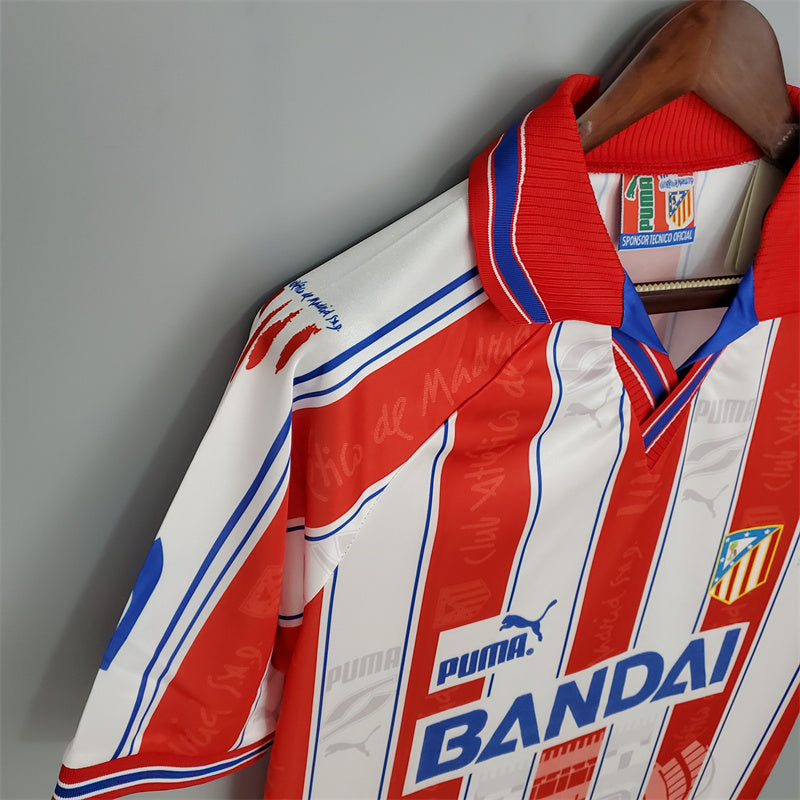 Atletico Madrid Jersey Home Kit 1996/97 Retro Football Team Soccer Shirt