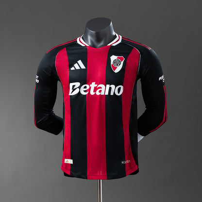 Player Version River Plate Jersey 25/26 Away Football Kit Long Sleeves Player Version