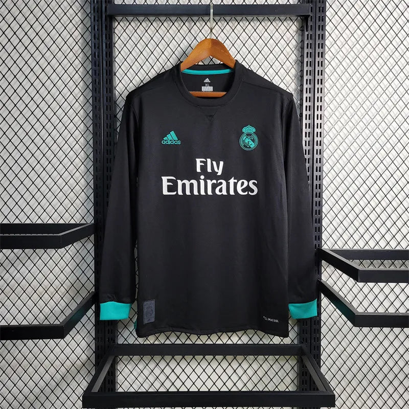 Retro Real Madrid Away Kit 17/18 Long Sleeves Football Jersey