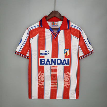 Atletico Madrid Jersey Home Kit 1996/97 Retro Football Team Soccer Shirt