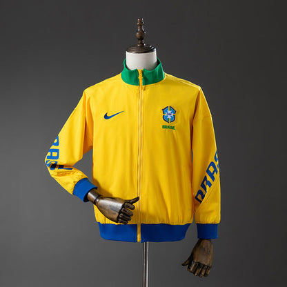 Brazil Windbreaker 2025/26 Yellow Football Jacket