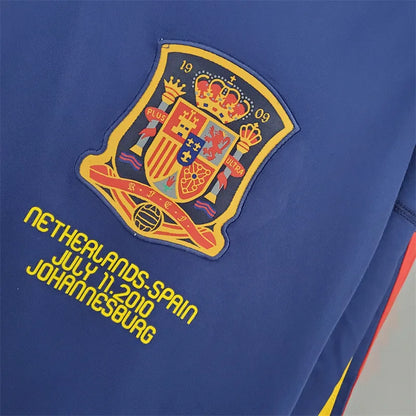 Spain Jersey Away Kit 2010 Retro Long Sleeves Football Team Soccer