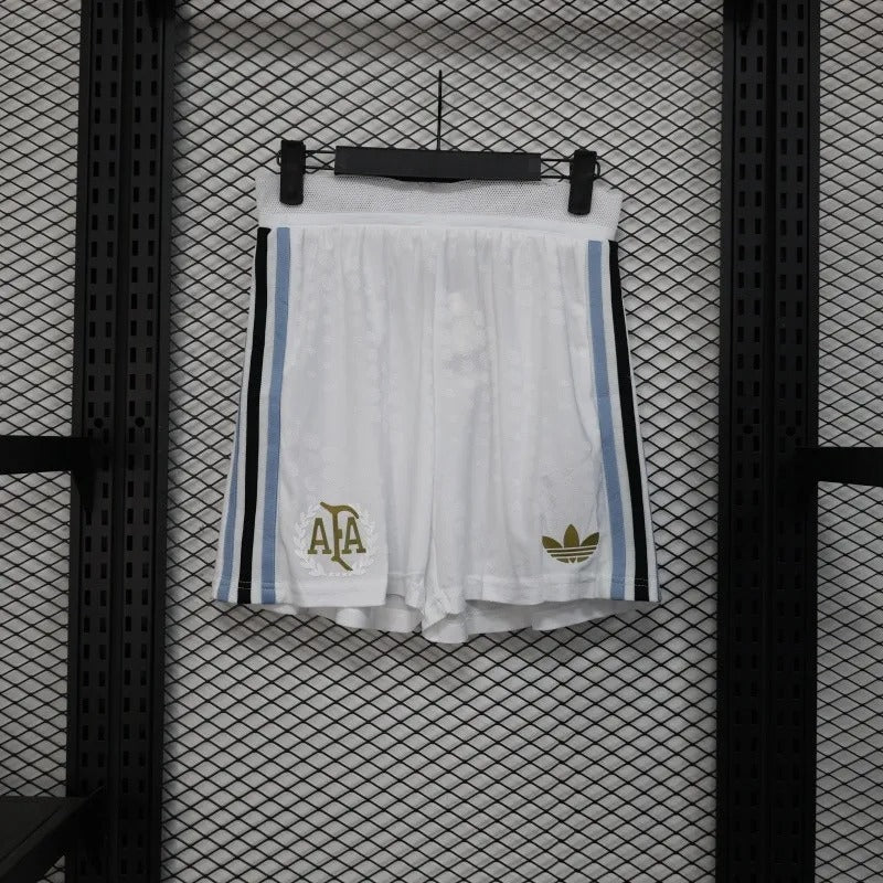 Player Version Argentina Shorts 2025 White Football Kit Soccer Shorts