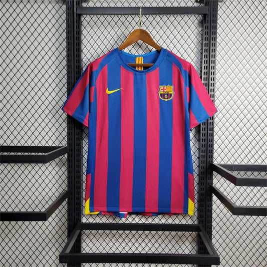 Retro Barcelona Jersey 2005-06 Home Football Kit Soccer Shirt