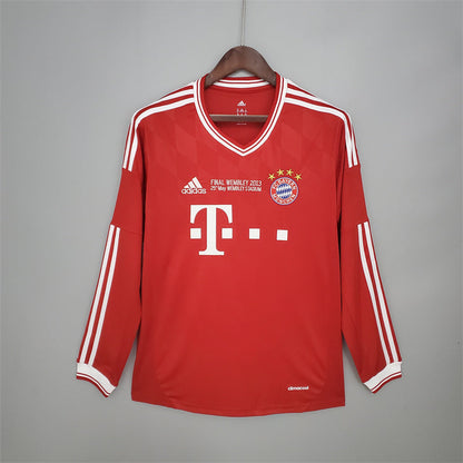 Bayern Munich Jersey Home Kit 2013/14 Retro Long Sleeves Football Team Soccer Shirt