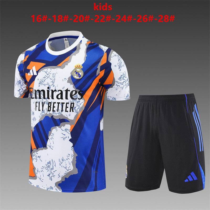 Kids Real Madrid Training Tracksuits 25/26 Football Kit Soccer Jersey