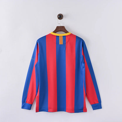 Retro Barcelona Jersey 2010-11 Home Long Sleeves Football Kits Soccer Shirt