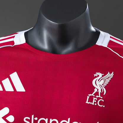 Player Version Liverpool Jersey 25/26 Home Football Kit Player Version Long Sleeves
