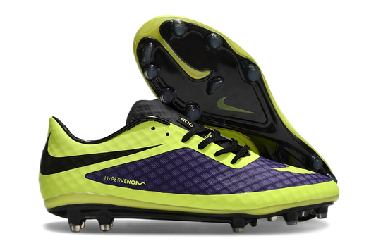 Nike Hypervenom Phantom Elite Cleats Neon and Blue #5