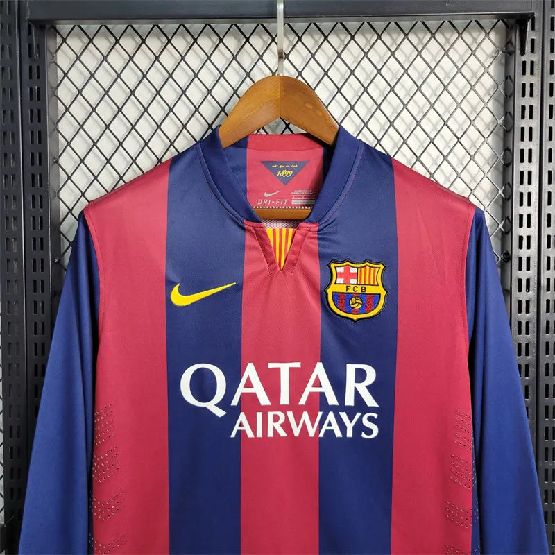 Barcelona Jersey Home Kit 2014/15 Retro Long Sleeves