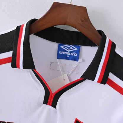 Retro Manchester United Jersey1998/99 Away Long Sleeves Football Kit Soccer Shirt
