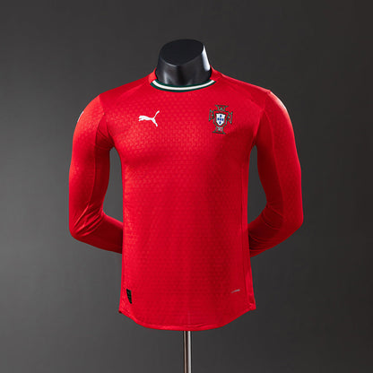 Player Version Portugal Jersey 2025/26 Home Football Kit Long Sleeves Player Version