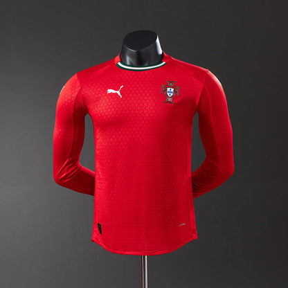 Player Version Portugal Jersey 2025/26 Home Football Kit Long Sleeves Player Version
