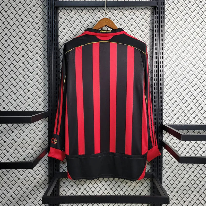 AC Milan Jersey Home Kit 2006 2007 Retro Long Sleeves