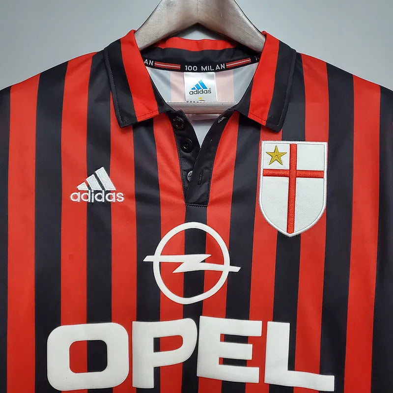 AC Milan Retro Jersey 1999/2000 Home Football Jersey Soccer Shirt